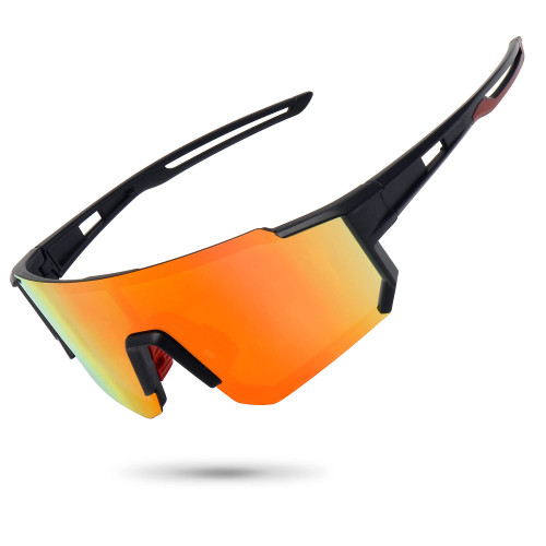 STORYCOAST Polarized Sports Sunglasses for Men Women,Bike Glasses Driving Fishing Cycling Mountain Bike Sunglasses UV400 Protection Black Frame-Red Mirror Lens STORYCOAST Polarized Sports Sunglasses for Men Women,Bike Glasses Driving Fishing Cycling Mountain Bike Sunglasses UV400 Protection Black Frame-Red Mirror Lens
