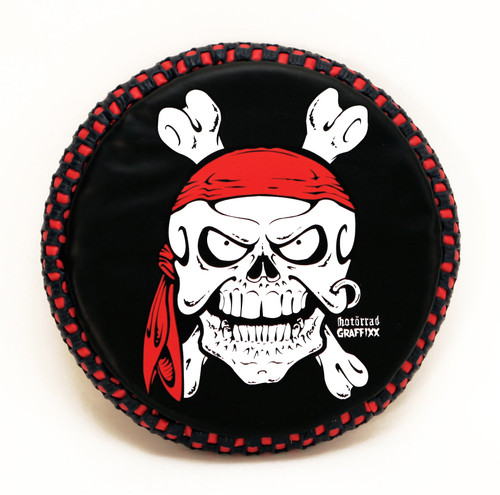fun gripper Skull Black - Red 9 Inch Flyer - Flying Disc - Frisbee 140g - Soft Catches-Great for Adults or Team Player, Indoor or Outdoor by: Saturnian I