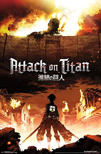 Trends International Attack on Titan-Fire Clip Bundle Wall Poster 22.375" x 34" Multi