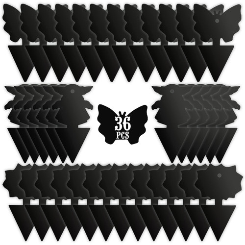 USKICH Sticky Trap Fruit Fly and Gnat Trap Sticky Bug Traps Fungus Traps for Indoor/Outdoor ?Insect Catcher for White Flies,Mosquitoes,Fungus Gnats,Lying Insects (36 Pcs Black)