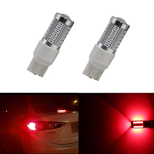 7443 Brake Lights Bulbs(2) High Intensity, Extremely Bright 33SMD 5630 T20 7440A 992 7440AL 7440NA 7440 7440LL 7441 7443LL 7444NA W21W 7443NAK WY21W LED Bulbs Brake Light Tail lights (Red)