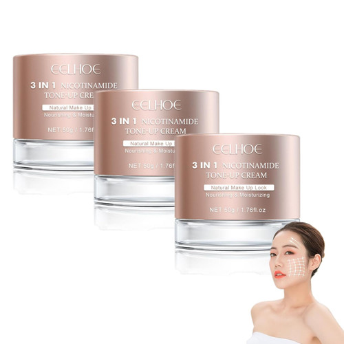 FchengtaiS Ellen Ella Tone up Cream - Radiant Niacinamide Tone up Cream, Ellen Ella 3-in-1 Tone up Cream, Niacinamide Tone up Cream,Korean Moisturizing Tone up Cream Sunscreen Isolation Cream (3PCS)