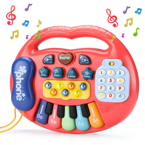 Ideashop Baby Piano Toys for 6 to 12 Months, Light up Music Piano Keyboard Infant Toys for Boys Girls Interactive Sensory Pop Up Fidget Toy for Toddlers 1 2 3 Years Old Early Learning Musical Toy Gift Ideashop Baby Piano Toys for 6 to 12 Months, Light up Music Piano Keyboard Infant Toys for Boys Girls Interactive Sensory Pop Up Fidget Toy for Toddlers 1 2 3 Years Old Early Learning Musical Toy Gift