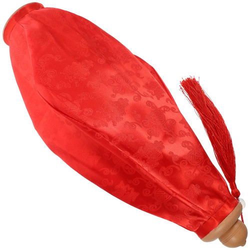 HOLIDYOYO Vietnamese Lantern Oval Silk Lantern Oriental Hanging New Year Lantern for Spring Festival Lunar New Year Celebration Wedding Red