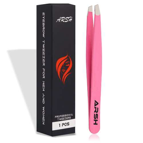 Arsh Eyebrow Professional Tweezers for Facial Hair Women & Men | Stainless Steel Precision Tweezers for Ingrown Hair | Best Tweezers for Eyebrow | Tweezers for Plucking (Pink) Arsh Eyebrow Professional Tweezers for Facial Hair Women & Men | Stainless Steel Precision Tweezers for Ingrown Hair | Best Tweezers for Eyebrow | Tweezers for Plucking (Pink)
