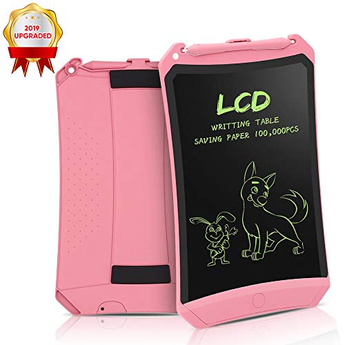 LCD Writing Tablet, 8.5 Inch Electronic Drawing Writing Board for Kids eWriter, Handwriting Paper Doodle Pad for School Office Fridge or Family Memo Electronic Graphic Drawing Tablet (Pink)