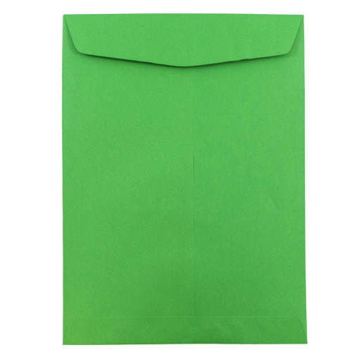 JAM PAPER 9 x 12 Open End Catalog Colored Envelopes - Green Recycled - 25/Pack