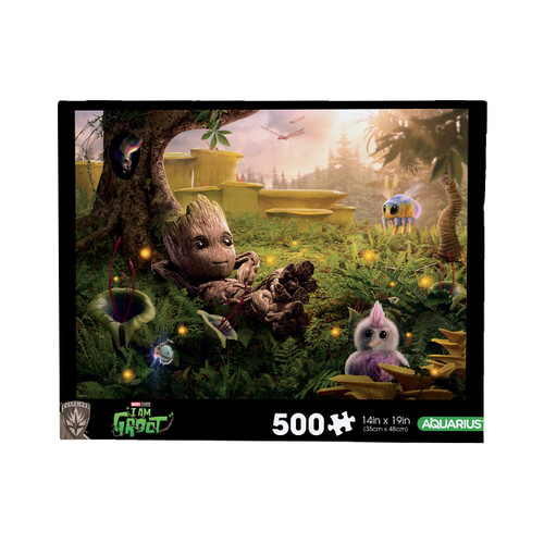 AQUARIUS Guardians of the Galaxy Baby Groot Puzzle (500 Piece Jigsaw Puzzle) - Glare Free - Precision Fit - Virtually No Puzzle Dust - Officially Licensed Guardians of the Galaxy Collectibles-14x19 In