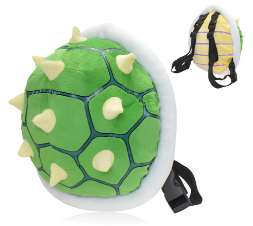 ZHYPFF Green Backpack Ultra Yellow Spiked Turtle Shell Backpack Role Play Costume Accessory Prop Soft Stuffed Cartoon Toy 11.4 inch