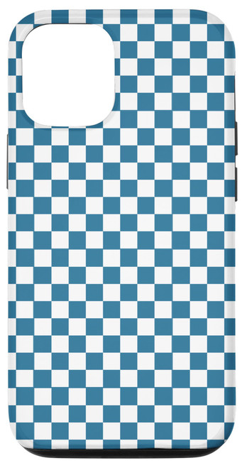 iPhone 14 Mini Blue Classic Checkered Checker Checkerboard Case