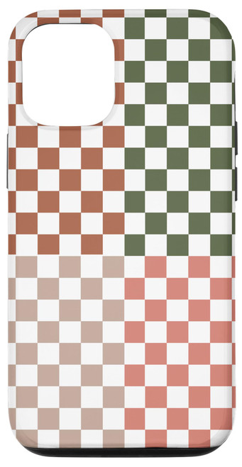 iPhone 15 Checkerboard Classic Checkered Checker Earth Beige Colors Case
