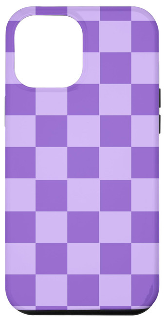 iPhone 15 Plus Classic Checkered Checker Checkerboard Purple Pattern Case