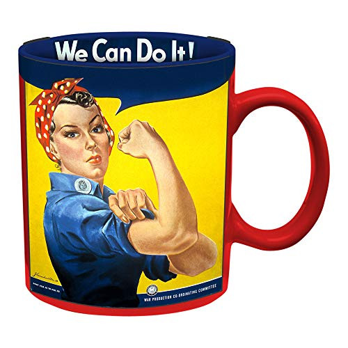 Vandor 61161 Smithsonian Rosie The Riveter 12 Oz. Ceramic Mug Multicolored
