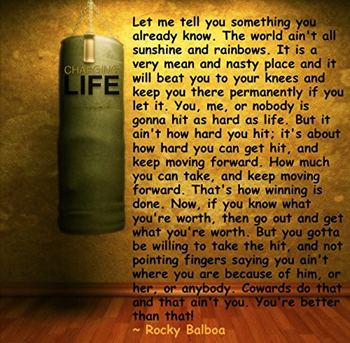 Rocky Balboa (Quotes 11) Get Motivated Poster 12 x 15