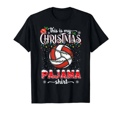 This Is My Christmas Pajama Shirt Funny Volleyball Christmas T-Shirt This Is My Christmas Pajama Shirt Funny Volleyball Christmas T-Shirt