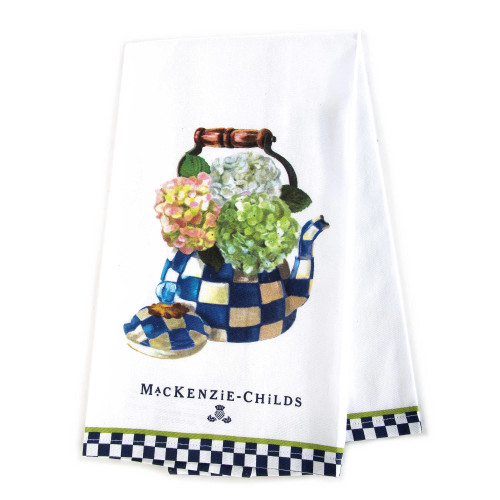 MACKENZIE-CHILDS Royal Check Dish Towel, Cute Cotton Kitchen Towel, Single