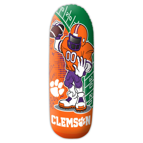 Fremont Die NCAA Clemson Tigers Bop Bag Inflatable Tackle Buddy Punching Bag, Rookie: 36" Tall, Team Colors