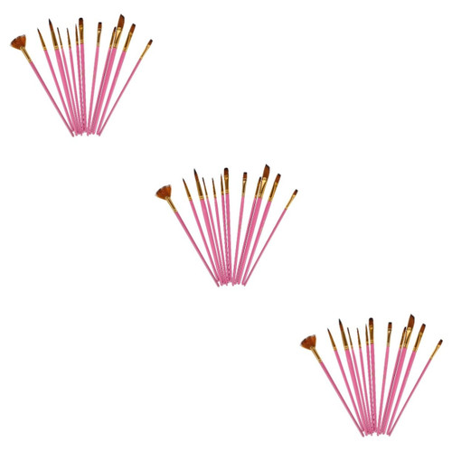 VILLCASE 36 Pcs Art Acrylic Painting Artist Pain Brush Watercolor Fine Tip Paintbrushes Painting Brush Kids Paint Brush Kids Kits Water Color Brush Wooden Child Painting Pen Major