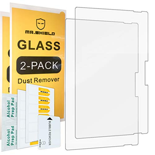 [2-Pack]-Mr.Shield for Microsoft Surface Pro 6 / Surface Pro (5th Gen) / Surface Pro 4 [Tempered Glass] Screen Protector [9H Hardness] with Lifetime Replacement