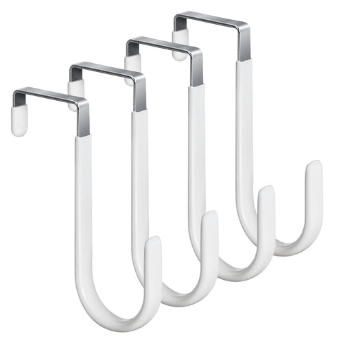 Over The Door Hooks,4 Pack Hooks for Hanging Heavy Duty Door Hanger, Towel Hanger Hook Holders, Over Door Hangers Hooks Door Hanger Hooks for Hanging Clothes, Towels, Hats, Coats, Bags (White) Over The Door Hooks,4 Pack Hooks for Hanging Heavy Duty Door Hanger, Towel Hanger Hook Holders, Over Door Hangers Hooks Door Hanger Hooks for Hanging Clothes, Towels, Hats, Coats, Bags (White)