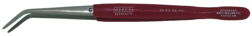 Excelta 24-SA-SE - Excelta Style 24 Economical Tweezer Angle Tip Broad Point Tweezer Excelta 24-SA-SE - Excelta Style 24 Economical Tweezer Angle Tip Broad Point Tweezer