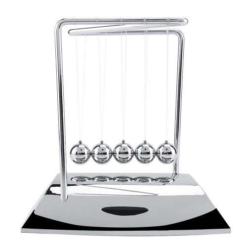 Weohoviy Newtons Cradle Pendulum, Newton's Cradle Balance Steel Balls Swinging Kinetic Balls Physics Science Ornaments for Toy Desk Office Decor