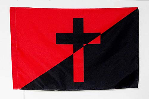 AZ FLAG Christian Anarchism Flag 2' x 3' for a Pole - Anarchist Flags 60 x 90 cm - Banner 2x3 ft with Hole