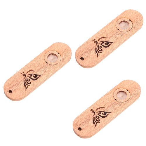 Totority 3pcs Kazoo Kids Musical Toys Educational Music Toys Mouth Instruments Beginners Musical Instrument Guitar Harmonica Adult Mouth Instrument Kids Musical Instruments Major Wood Flute