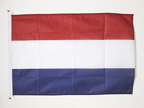 AZ FLAG Netherlands Flag 2' x 3' for Outdoor - Dutch Flags 90 x 60 cm - Banner 2x3 ft Knitted Polyester with Rings