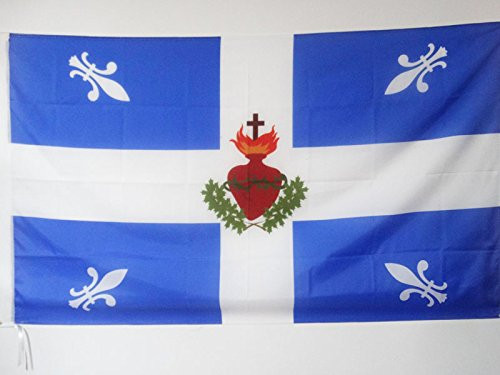AZ FLAG Quebec Carillon-Sacr?oeur Flag 2' x 3' for a Pole - French Canadian Roman Catholic Flags 60 x 90 cm - Banner 2x3 ft with Hole
