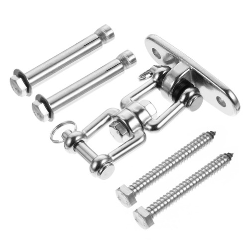 1 Set Swing Buckle Hammock Fitting Ceiling Hook for Swing Chair Ceiling Hanging Hook Porch Swing Hanger Ceiling Hooks Metal Swing Hook The Swing Hook Rack Stainless Steel to Rotate