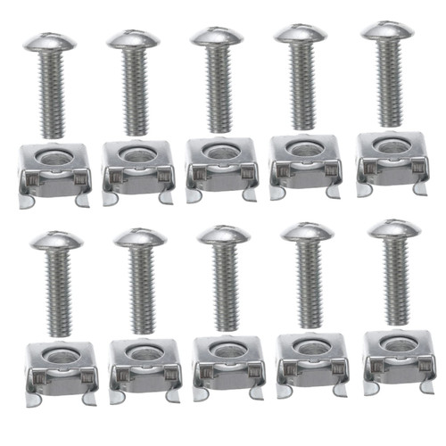 UKCOCO 100 Pcs Nut Computer Servers Server Rack Screws Rack Mount Screws Network Rack Screws Cabinet Cable Management Rack Steel
