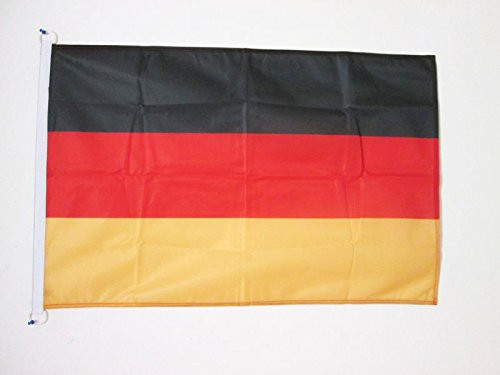 AZ FLAG Germany Flag 2' x 3' for Outdoor - German Flags 90 x 60 cm - Banner 2x3 ft Knitted Polyester with Rings