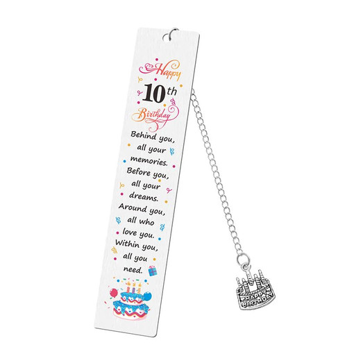 10th Birthday Bookmark Gifts for Girl Boys Behind You All Your Memories Bookmarks for 10 Year Old Girls Boy Birthday Gifts for 10 Yrs Old Niece Son Book Lovers Birthday Gift