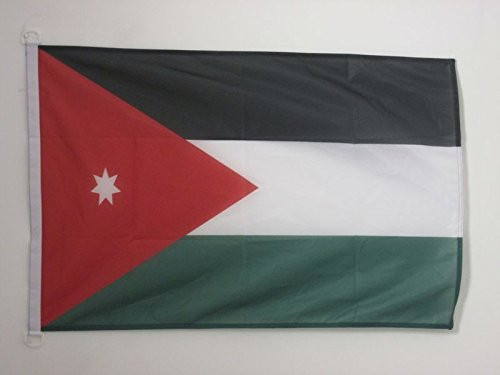 AZ FLAG Jordan Flag 2' x 3' for Outdoor - Jordanian Flags 90 x 60 cm - Banner 2x3 ft Knitted Polyester with Rings