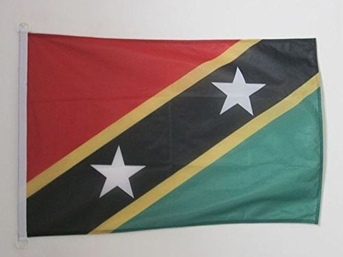 AZ FLAG Saint Kitts and Nevis Flag 2' x 3' for Outdoor - Nevisian Flags 90 x 60 cm - Banner 2x3 ft Knitted Polyester with Rings
