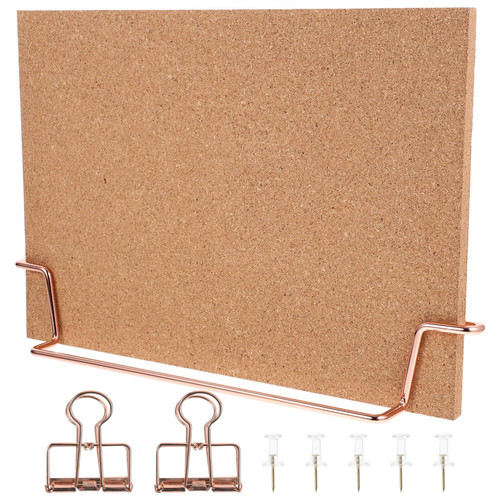 Desktop Stand 1 Set Cork Board Bulletin Board Desktop Cork Board with Stand Rectangle Pin Board Double Sided Memo Message Board Picture Board Vision Board for Home Office