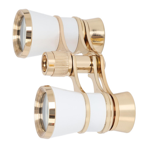 3X25 Opera Binoculars, Multifunctional 3X25 Theater Glasses Opera Binocular Portable for Stages (White)