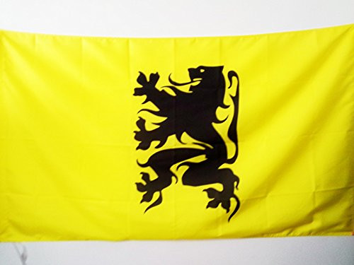 AZ FLAG Flemish Movement Flag 2' x 3' for a Pole - Nationalist Flanders Flags 60 x 90 cm - Banner 2x3 ft with Hole