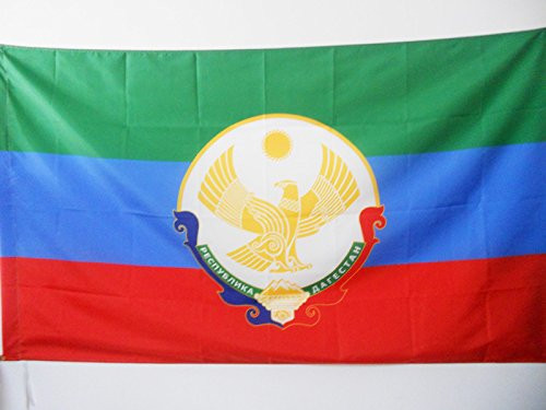 AZ FLAG Republic of Dagestan Flag 2' x 3' for a Pole - Russia - Russian Flags 60 x 90 cm - Banner 2x3 ft with Hole