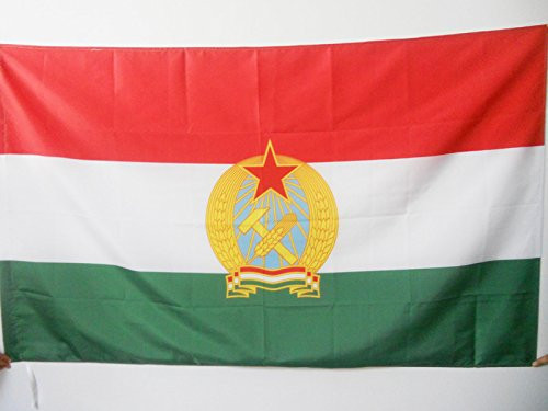 AZ FLAG Hungarian People's Republic 1949-1956 Flag 2' x 3' for a Pole - Socialist Hungary Flags 60 x 90 cm - Banner 2x3 ft with Hole