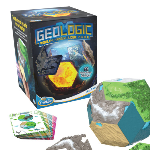 Think Fun GeoLogic World Changing Logic Puzzle for Ages 8 and Up, Multicolor