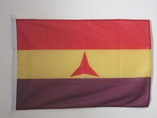AZ FLAG International Brigades Spanish Republic Flag 2' x 3' for Outdoor - Spain Republican - Popular Front Flags 90 x 60 cm - Banner 2x3 ft Knitted Polyester with Rings