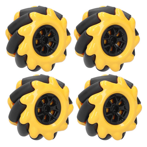 Mecanum Wheel Robot Kit Omnidirectional Wheels Smart Robot Car Chassis Kit Diameter 60mm for TT Coupling((2 Pair))