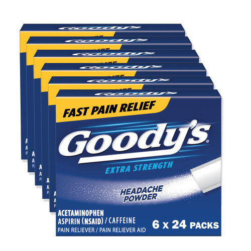 Goody's Extra Strength Headache Powders | Original Fast Pain Relief | 6 Count | 24 Pack