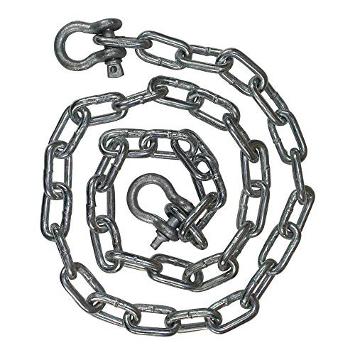 SGT KNOTS Anchor Chain for Boats (1/4 in - 4 Foot) - Galvanized Chain - Boat Anchor Lead Chain with Metal Shackle - Galvanized Anchor Chain - Marine Chain 2 Shackles (5/16 in)