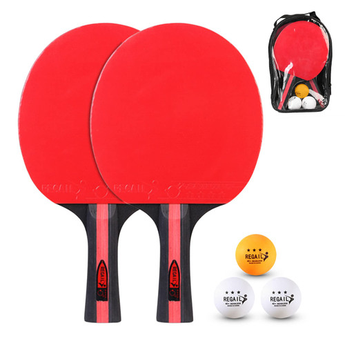 ping Pong Paddle,HUIOP Ping Pong Paddles and Table Tennis Set Pack of 2 Ping Pong Rackets with 3 Balls and Carry Bag for Beginners Boys Girls