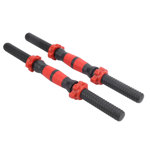 Dumbbell Handles, 2pcs 50kg Loading Weightlifting Fitness Equipment 40cm with 4Pcs Nuts for Strength Training for Weight Lifitng Training