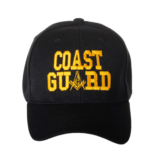 United States Coast Guard Masonic Square and Compass Embroidered Black Baseball Cap United States Coast Guard Masonic Square and Compass Embroidered Black Baseball Cap