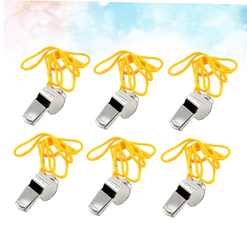Kisangel 12PCS Metal Whistle Emergency Whistle Loud Whistle Survival Whistle Stainless Steel